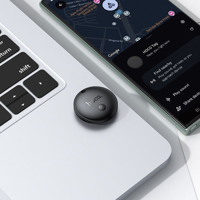 Hoco E93A Locator συμβατό με Google Find My Device (Μαύρο)