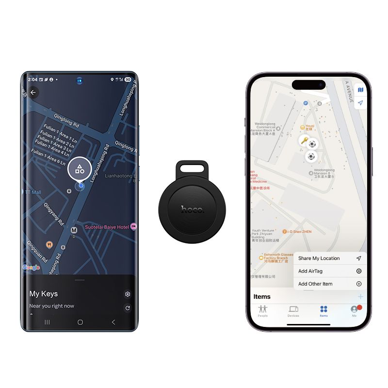 Hoco E101 Locator συμβατό με Apple Find My και Google Find My Device (Λευκό)