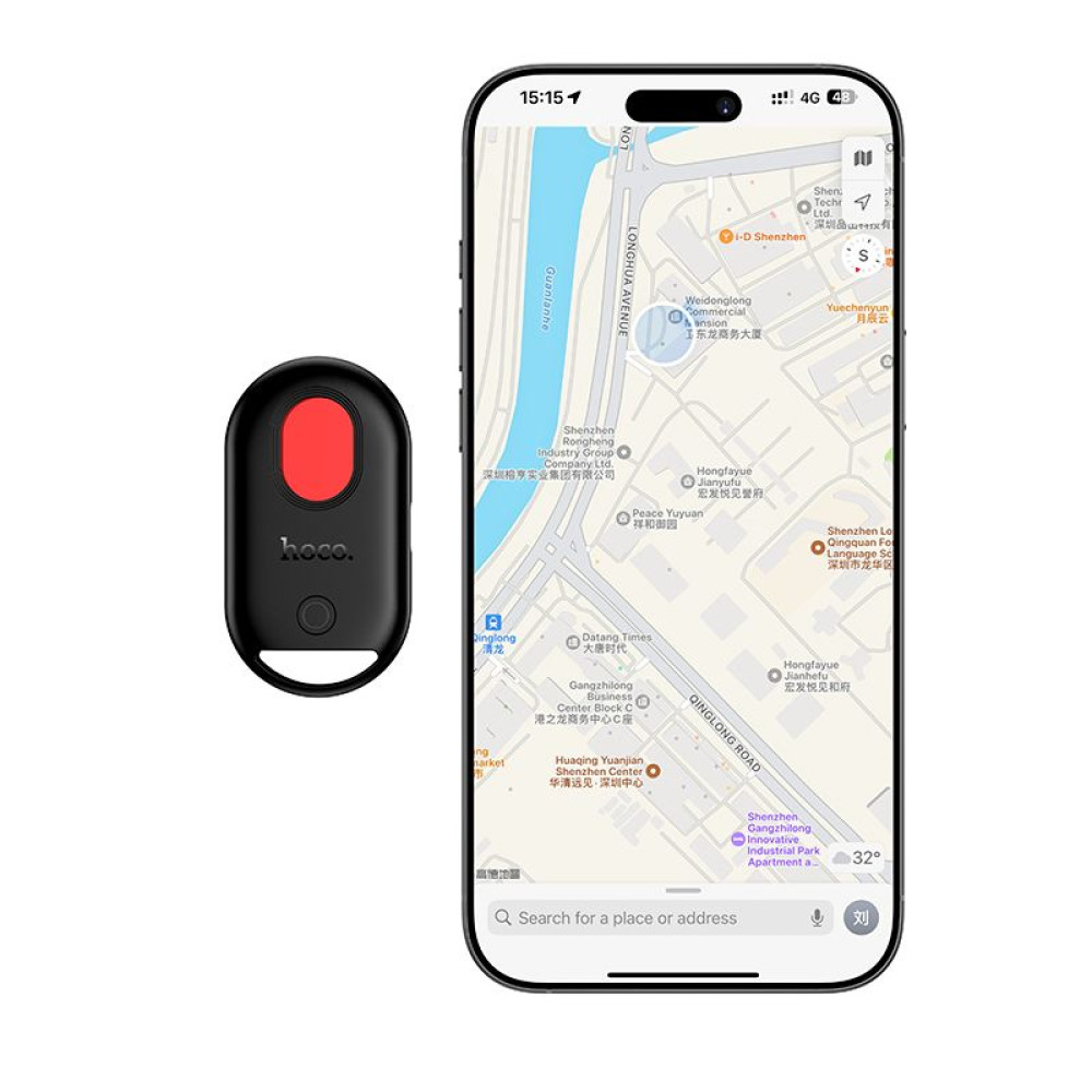 Hoco E95 Camera Detector & Anti-Lost Device συμβατό με Apple Find My (Μαύρο)