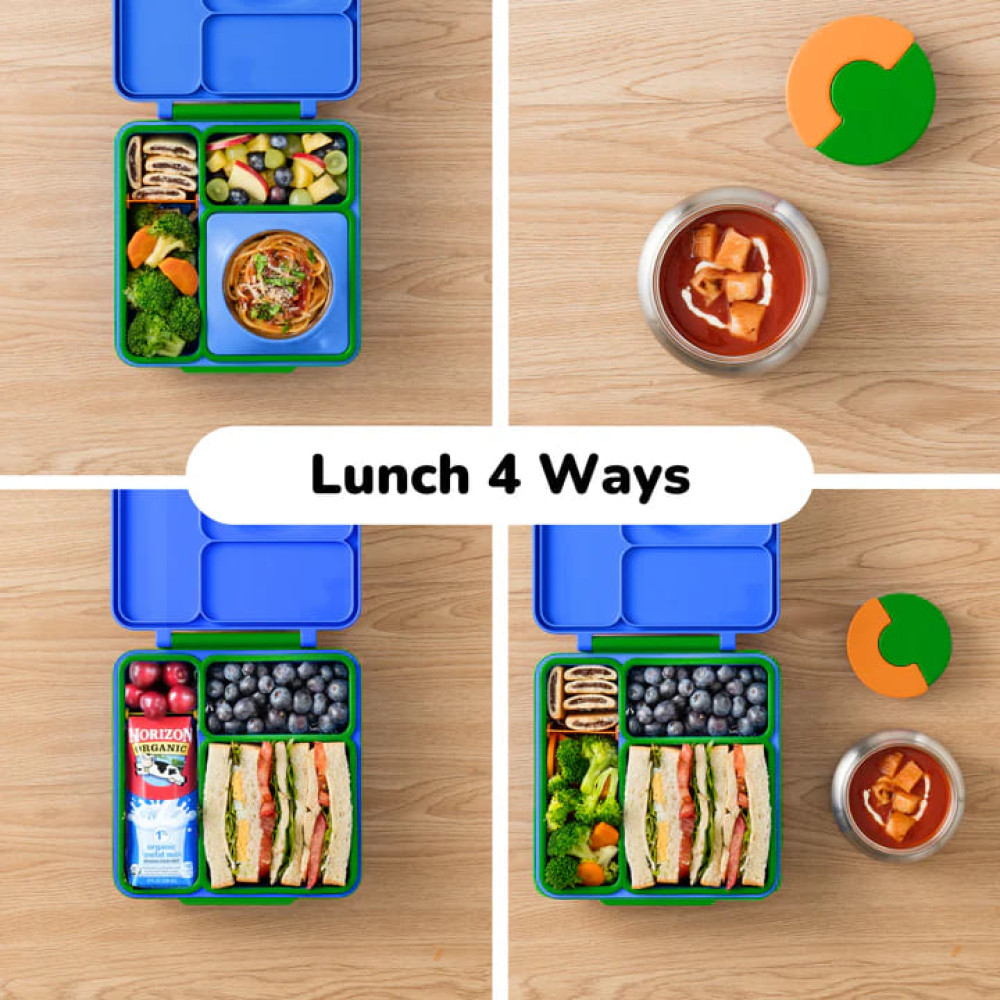 OmieBox Φαγητοδοχείο με 2 Ζώνες Θερμοκρασίας 1.35lt (Monster Blue)