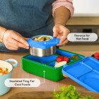 OmieBox Φαγητοδοχείο με 2 Ζώνες Θερμοκρασίας 1.35lt (Monster Blue)