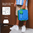 OmieBox Φαγητοδοχείο με 2 Ζώνες Θερμοκρασίας 1.35lt (Monster Blue)