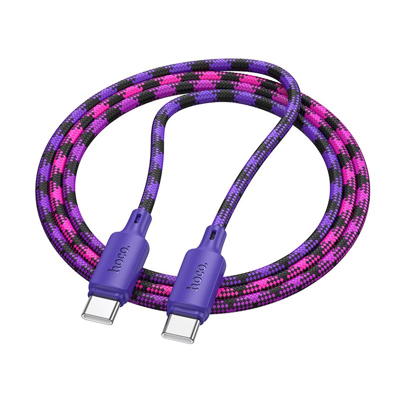 Hoco X116 Καλώδιο Type-C σε Type-C 60W 1m (Gradient Purple)