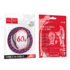 Hoco X116 Καλώδιο Type-C σε Type-C 60W 1m (Gradient Red)