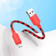 Hoco X116 Καλώδιο USB-A σε Micro-USB  2,4A 1m (Gradient Red)