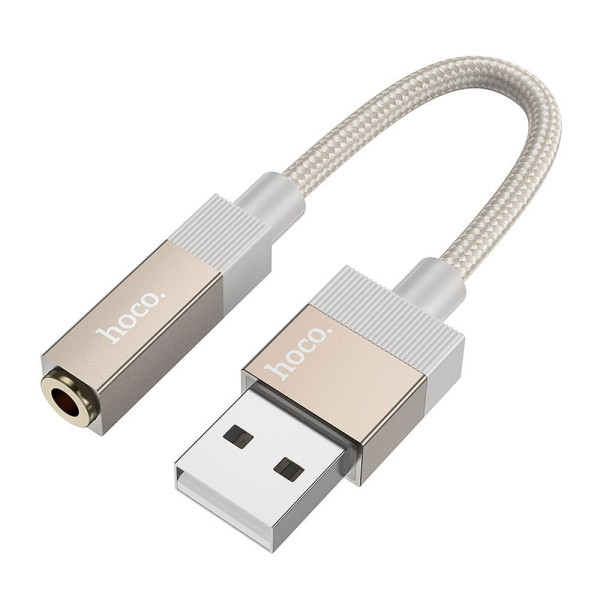 Hoco UPA32D Adapter AUX USB-A (male) σε Jack 3,5 mm (female)