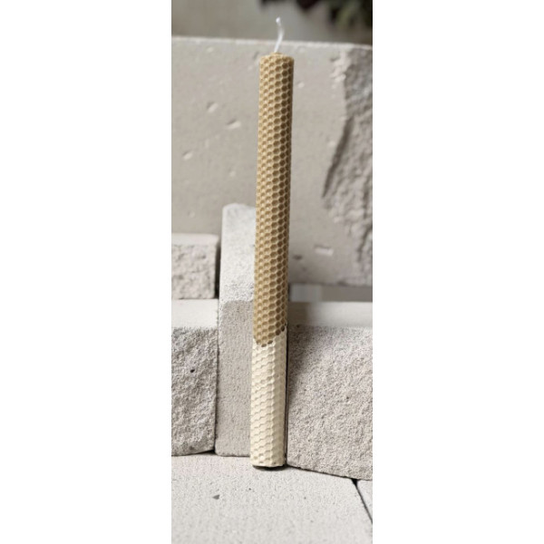 OKU Creations Λαμπάδα από Φυσικό Μελισσοκέρι Latte