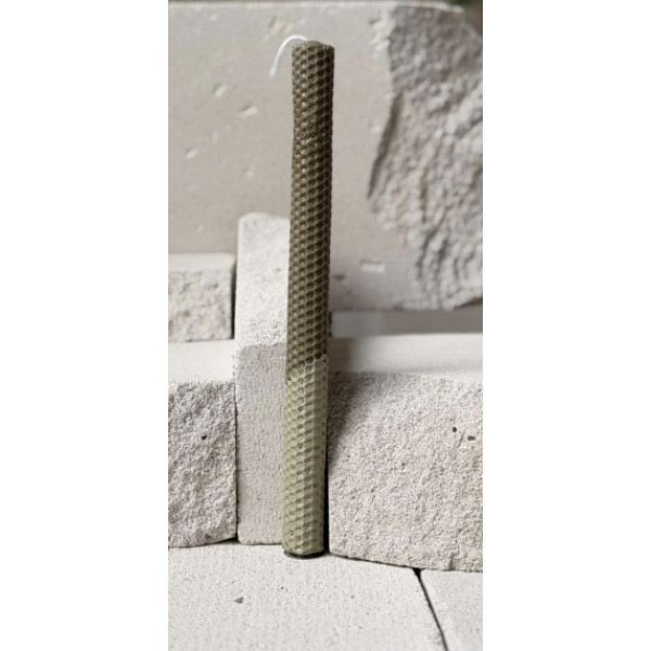 OKU Creations Λαμπάδα από Φυσικό Μελισσοκέρι Khaki