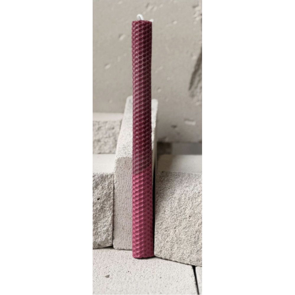 OKU Creations Λαμπάδα από Φυσικό Μελισσοκέρι Magenta