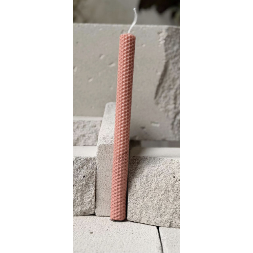 OKU Creations Λαμπάδα από Φυσικό Μελισσοκέρι Pig Pink