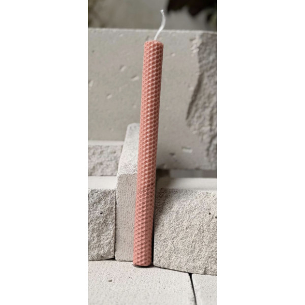 OKU Creations Λαμπάδα από Φυσικό Μελισσοκέρι Pig Pink