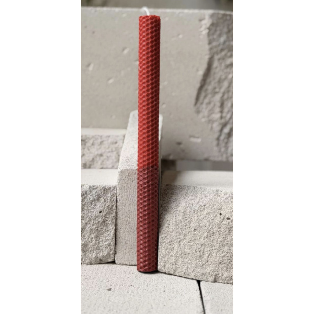 OKU Creations Λαμπάδα από Φυσικό Μελισσοκέρι Red Wine