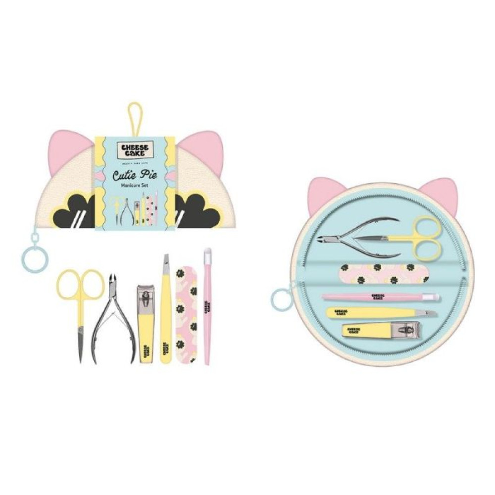 Cheesecake Σετ Mανικιούρ 6 τμχ σε Θήκη με Σχήμα Γάτας- By Upper Canada