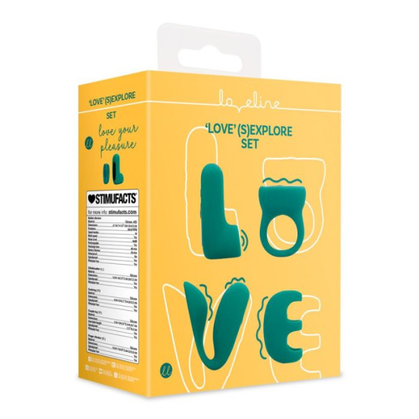 Shots - Toy Kit για Solo ή Zευγάρι με 4 Sex Toys (S)explore Love - Green Crystal