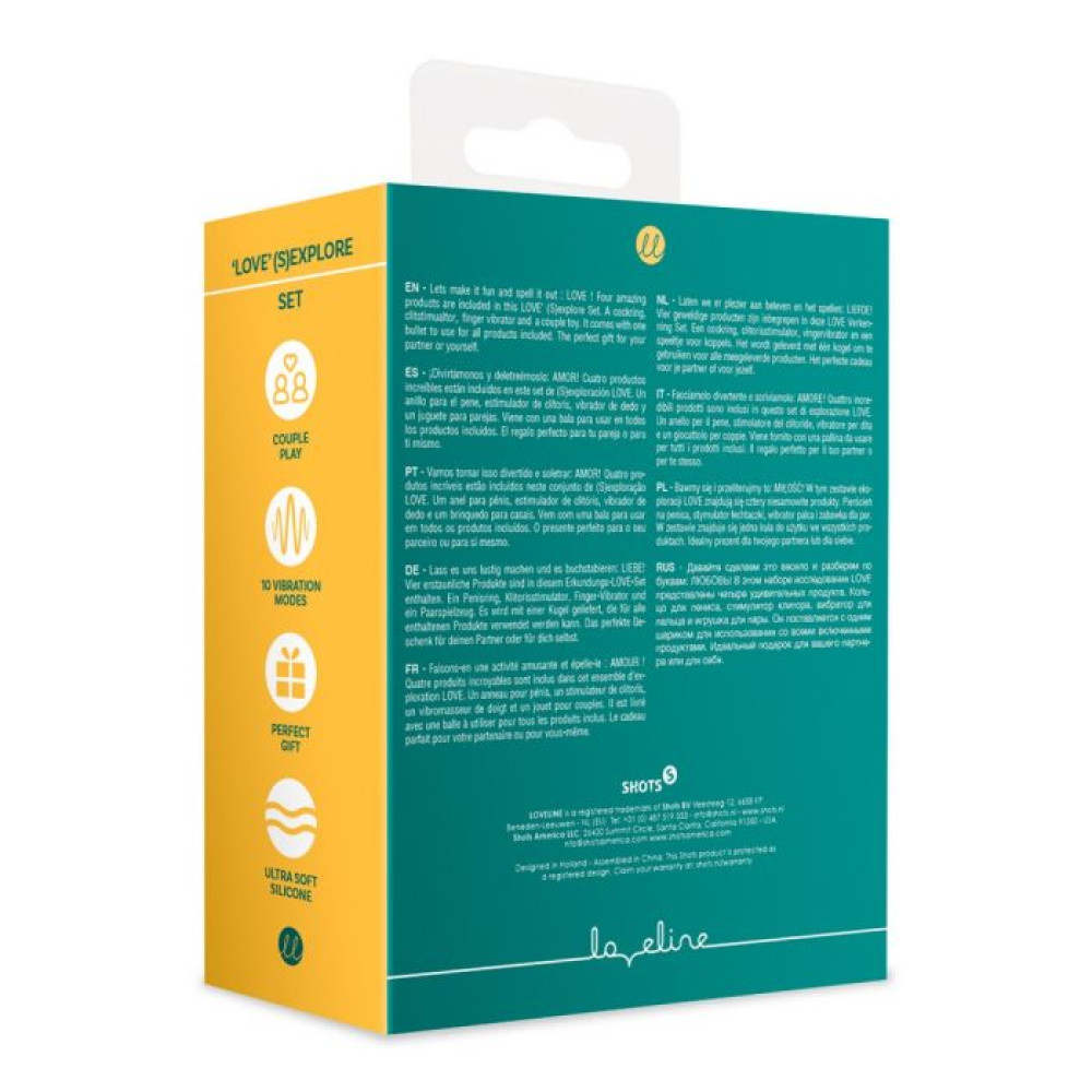 Shots - Toy Kit για Solo ή Zευγάρι με 4 Sex Toys (S)explore Love - Green Crystal