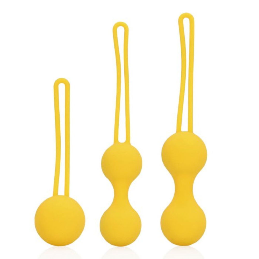 Shots - 3 Κολπικές Thumping Kegel Balls Σιλικόνης - Lemonade Yellow