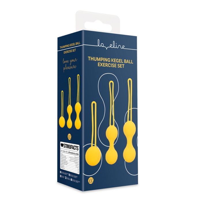 Shots - 3 Κολπικές Thumping Kegel Balls Σιλικόνης - Lemonade Yellow