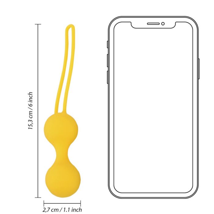Shots - 3 Κολπικές Thumping Kegel Balls Σιλικόνης - Lemonade Yellow