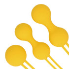Shots - 3 Κολπικές Thumping Kegel Balls Σιλικόνης - Lemonade Yellow