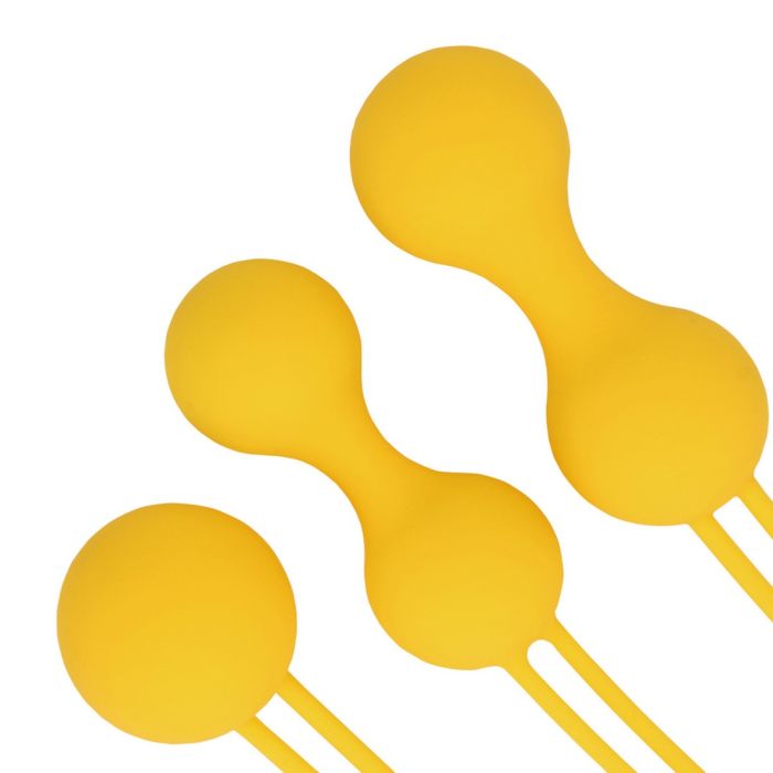 Shots - 3 Κολπικές Thumping Kegel Balls Σιλικόνης - Lemonade Yellow