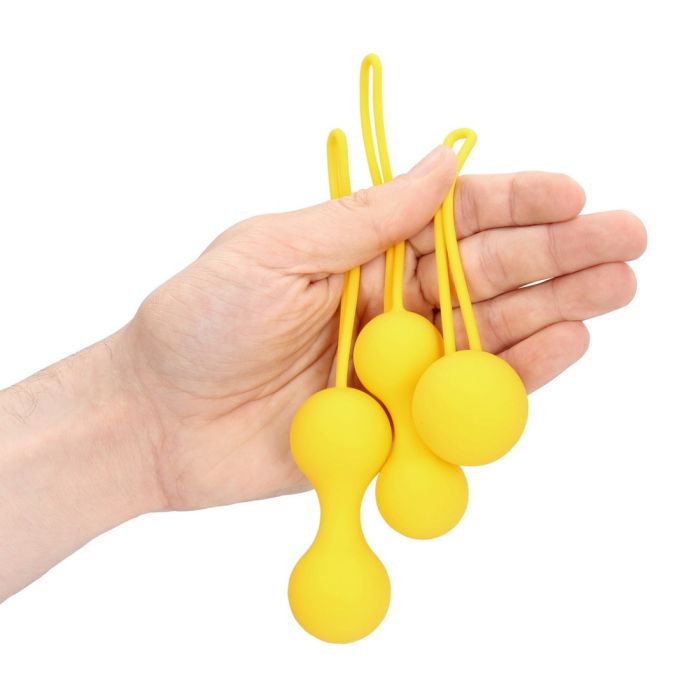 Shots - 3 Κολπικές Thumping Kegel Balls Σιλικόνης - Lemonade Yellow