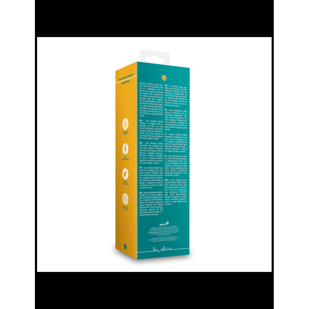 Shots - Rabbit Δονητής Που Φουσκώνει - Peacock Blue