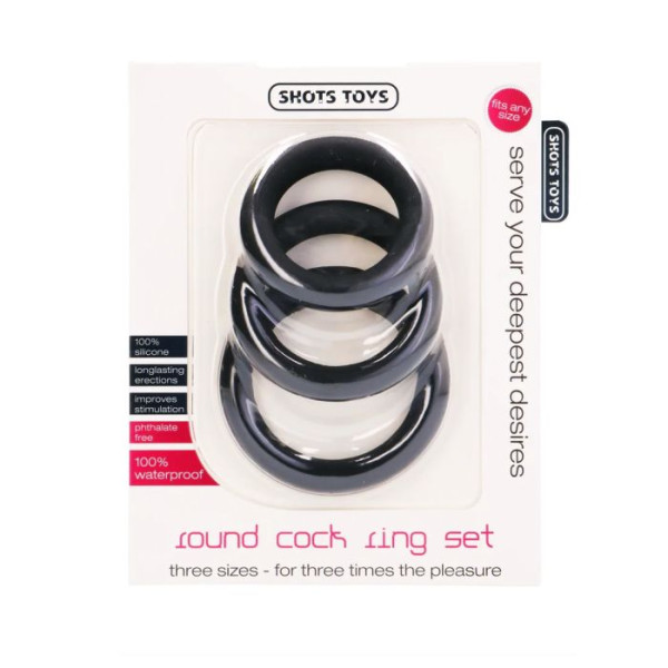 Shots - Σετ Δαχτυλιδιών Πέους - Round Cockring Set