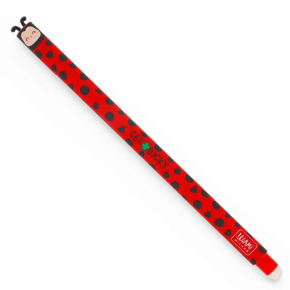 Legami Erasable Gel Pen - "Get Lucky" Ladybug