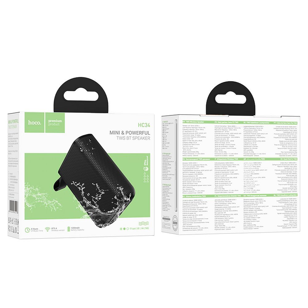 Hoco HC34 Bluetooth ηχείο 5W 1200mAh (Μαύρο)