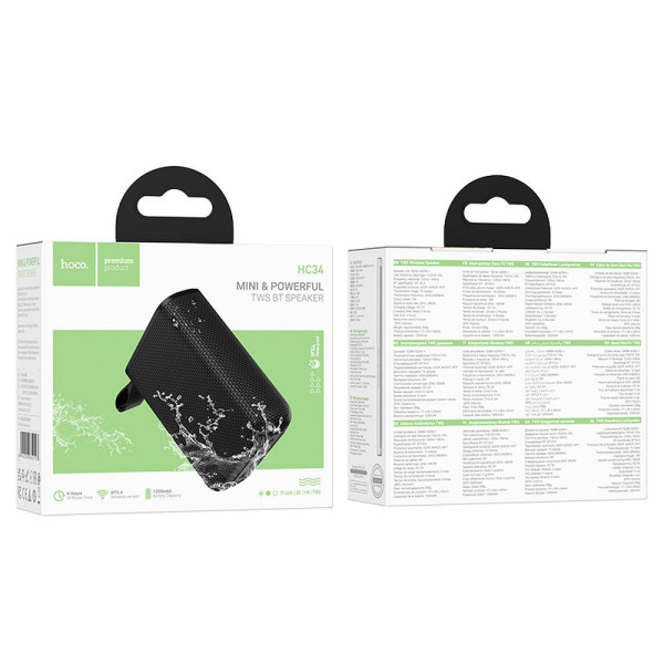 Hoco HC34 Bluetooth ηχείο 5W 1200mAh (Μαύρο)