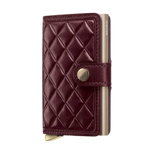 Secrid Premium Miniwallet+ Πορτοφόλι Emboss Diamond (Bordeaux)