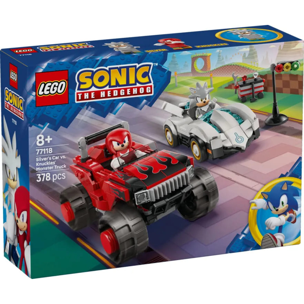 LEGO Sonic The Hedgehog Silver's Car vs. Knuckles' Monster Truck (77118)