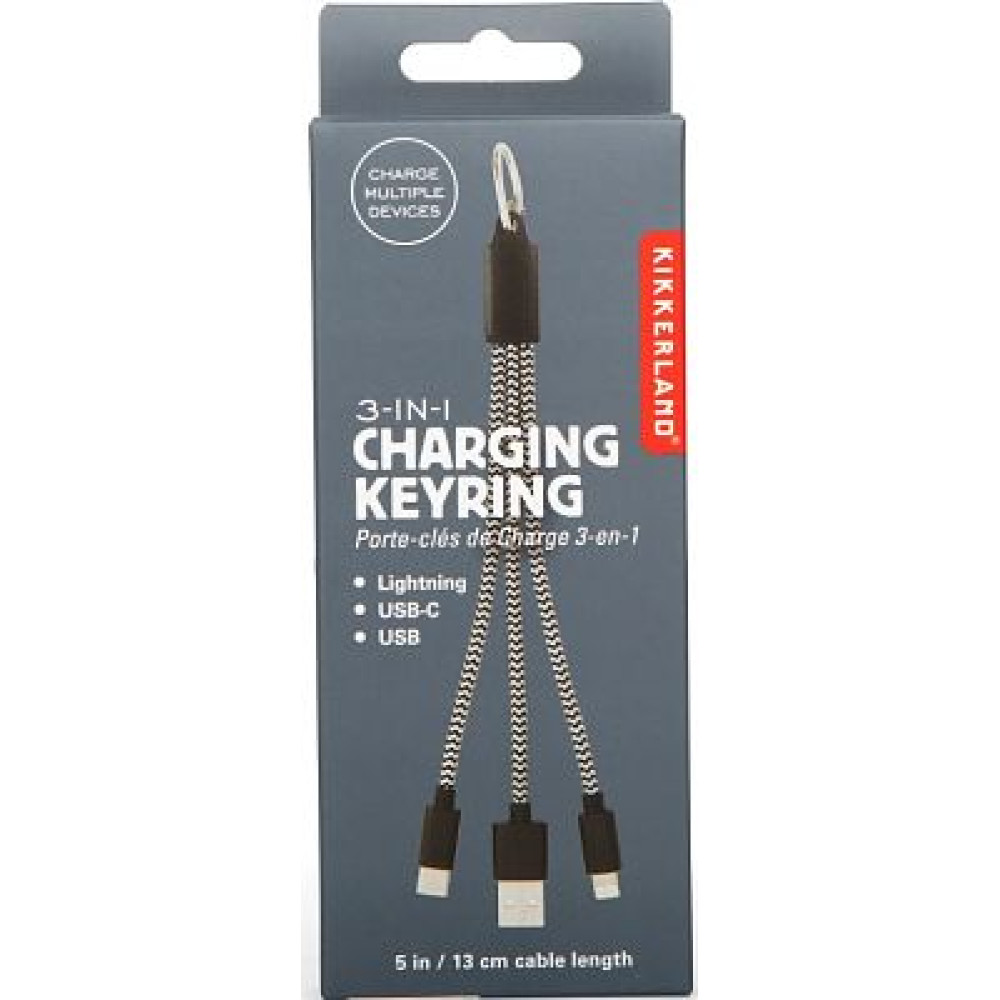 Kikkerland Μπρελόκ 3-1 Καλώδια Φόρτισης