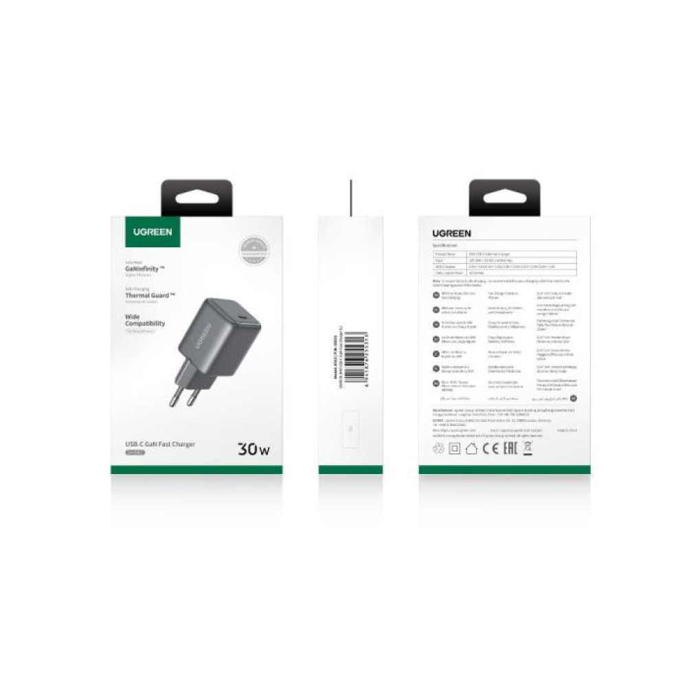 UGreen X513/65007 φορτιστής GaN Type-C PD 30W (Μαύρο)