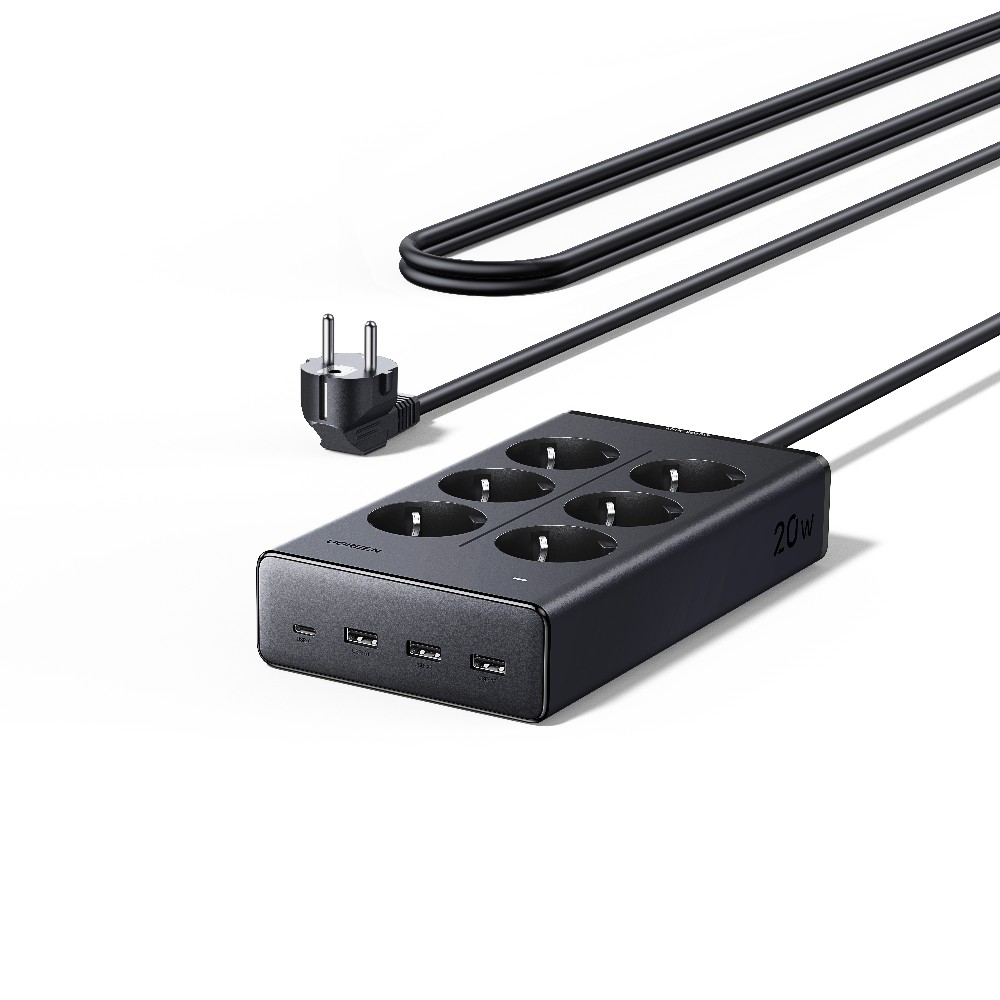 Ugreen S622/75141 Πολύπριζο 6 Θέσεων GaN PD 20W 1.5m
