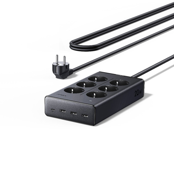Ugreen S622/75141 Πολύπριζο 6 Θέσεων GaN PD 20W 1.5m