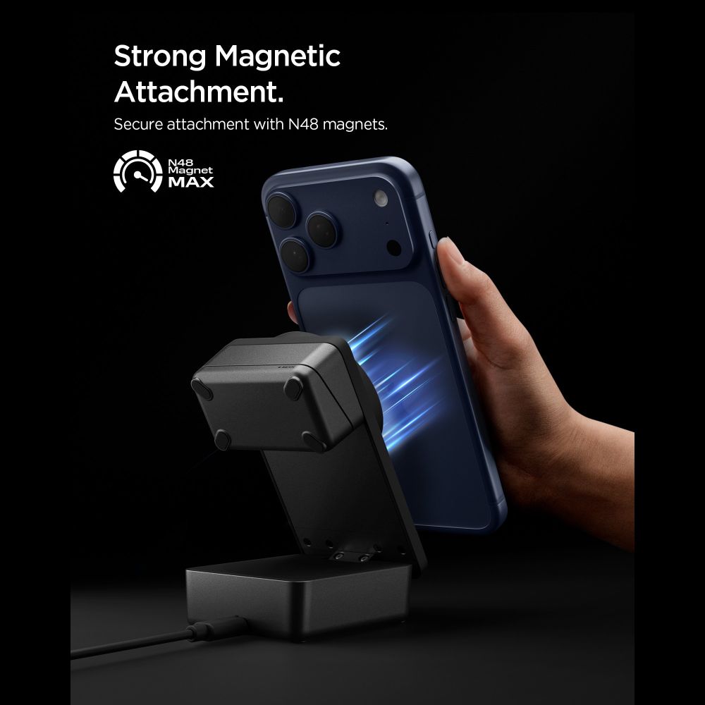 Spigen EF323MQ 3IN1 Foldable Wireless Qi2.2 25W Charger Stand (Mag Fit)