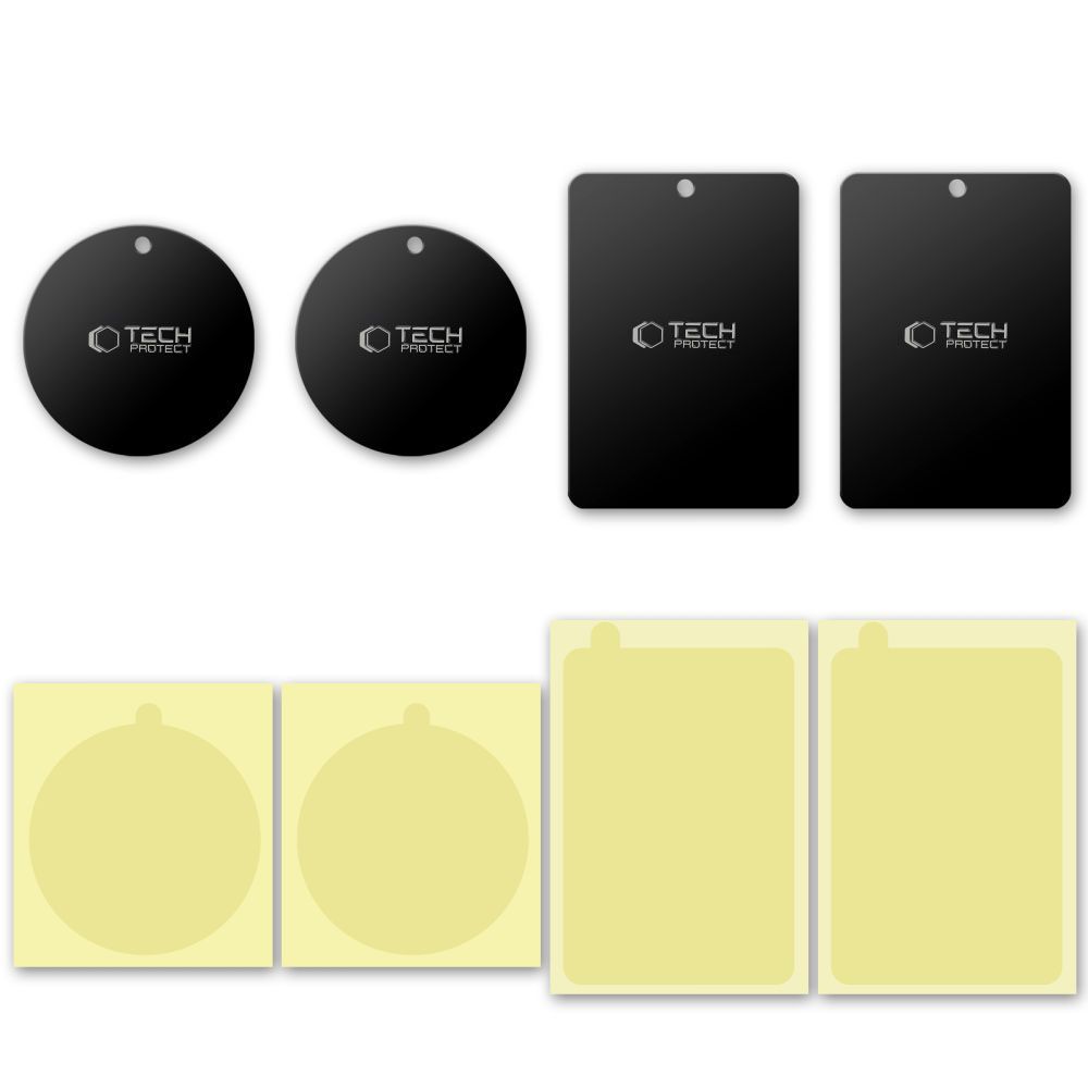 Tech-Protect Metalplate Magnetic Car Mount 4-PACK (Μαύρο)