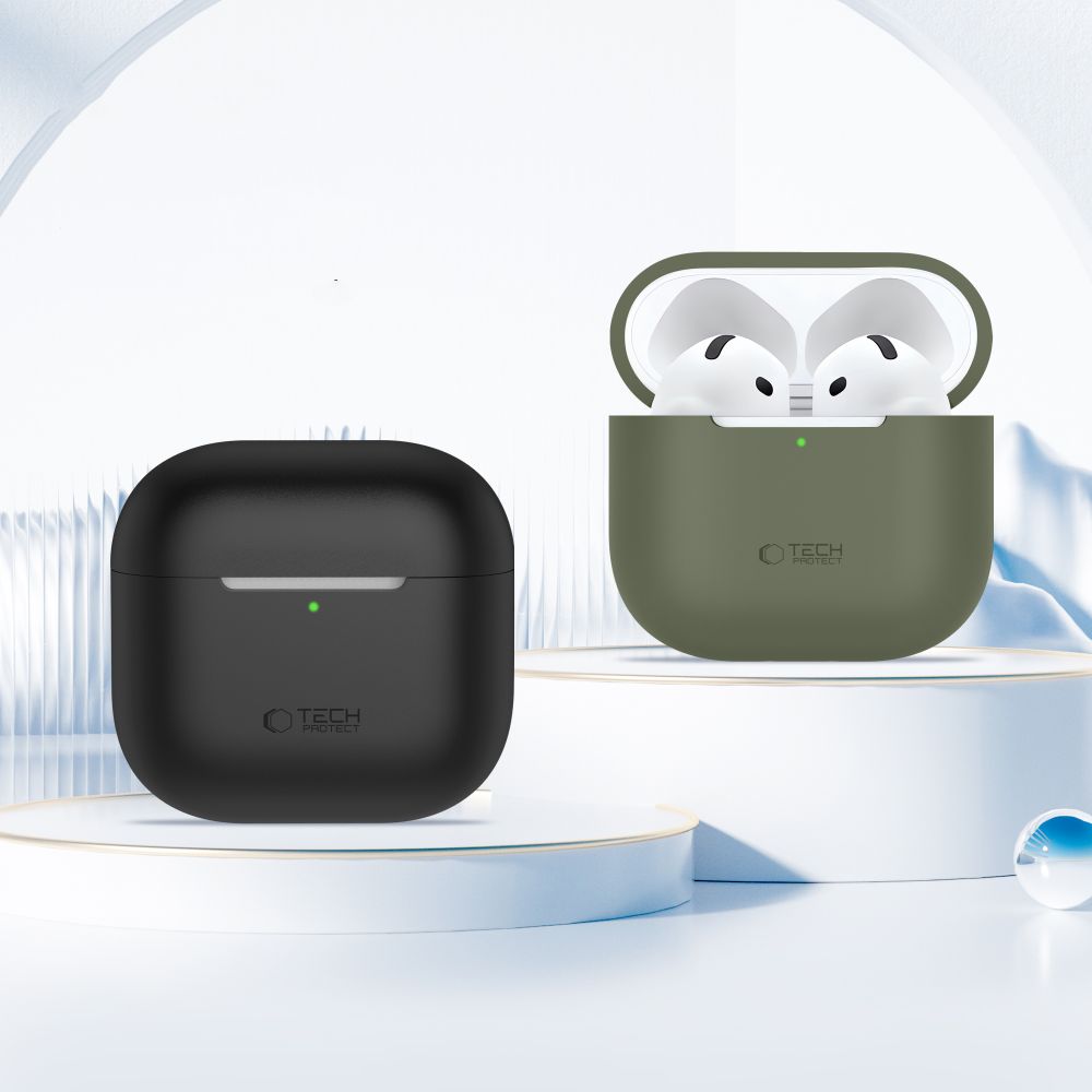 Tech-Protect Silicone Θήκη για Apple AirPods 4 (Μαύρο)