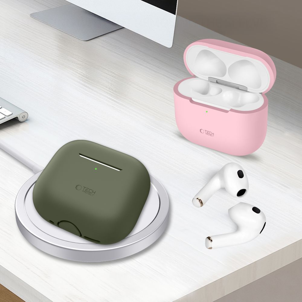 Tech-Protect Silicone Θήκη για Apple AirPods 4 (Μαύρο)