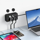 Tech-Protect PC3X6 Πολύπριζο 3 Θέσεων, 3 USB & 3 TYPE-C 2m (Μαύρο)