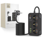 Tech-Protect PC3X6 Πολύπριζο 3 Θέσεων, 3 USB & 3 TYPE-C 2m (Μαύρο)