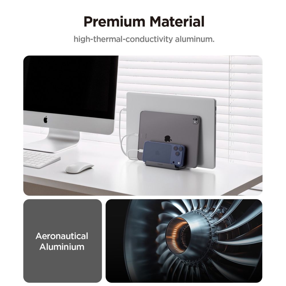 Spigen LD208S4 Κάθετη Βάση για Laptop / Macbook (SPACE GREY)