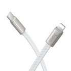 Hoco X125 Καλώδιο Flat Type-C σε Lightning PD 30W 1m (Λευκό)