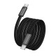 Hoco X125 Καλώδιο Flat Type-C σε Type-C 3A 60W 1m (Μαύρο)