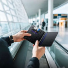 Hoco E91G Locator συμβατό με Apple Find My Passport cover (Μαύρο)