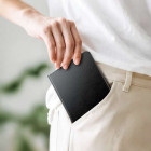 Hoco E91G Locator συμβατό με Apple Find My Passport cover (Μαύρο)