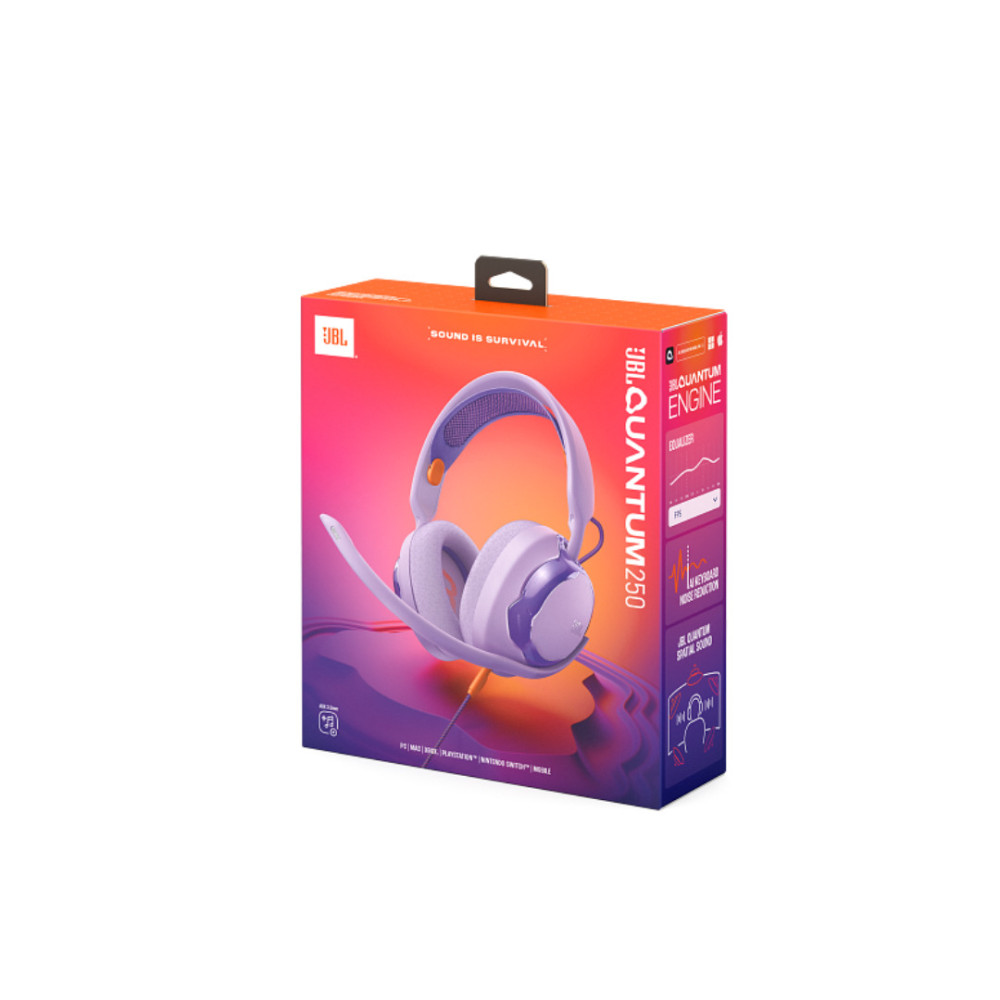 JBL Quantum 250, Over-Ear ενσύρματα Gaming Headset (Purple)