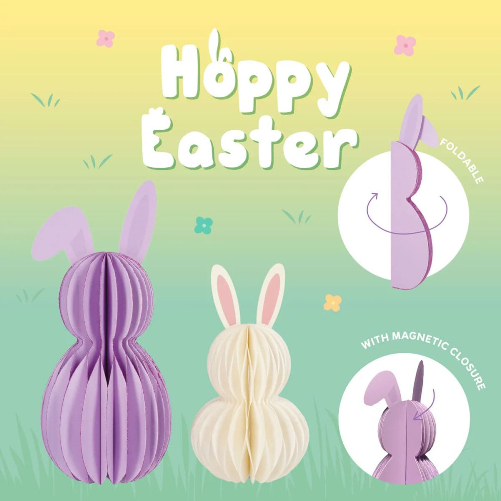 Legami σετ από 2 Foldable Paper Bunnies - Hoppy Easter