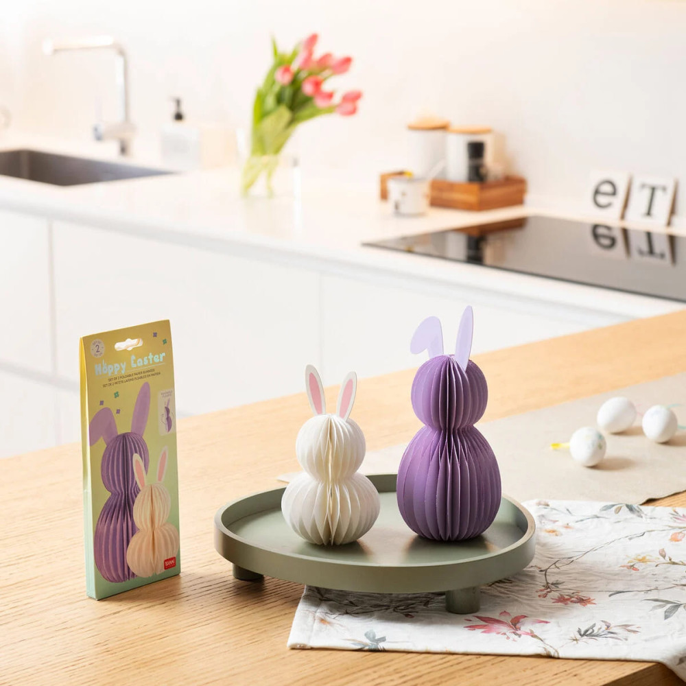 Legami σετ από 2 Foldable Paper Bunnies - Hoppy Easter